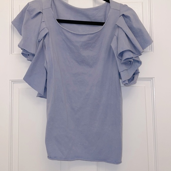 Loveshackfancy Ruffle Sleeve Top XS - Picture 2 of 4